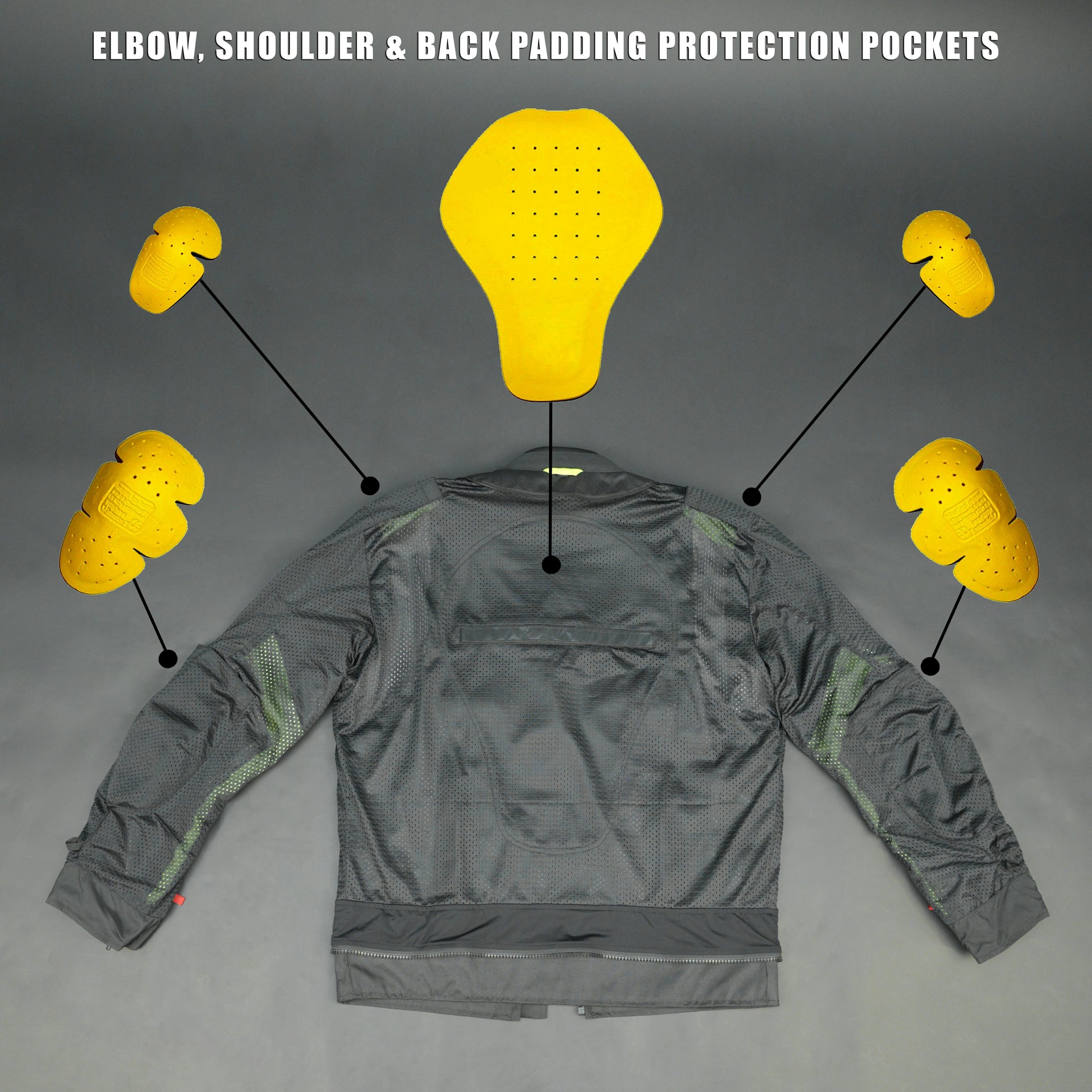 Cogobush Black & Neon Yellow Mesh Motorcycle Riding Jacket
#Desiderio #MotorcycleJacket #MeshJacket #RidingGear #BikerStyle #SummerRiding #ProtectiveGear #MotorcycleApparel
