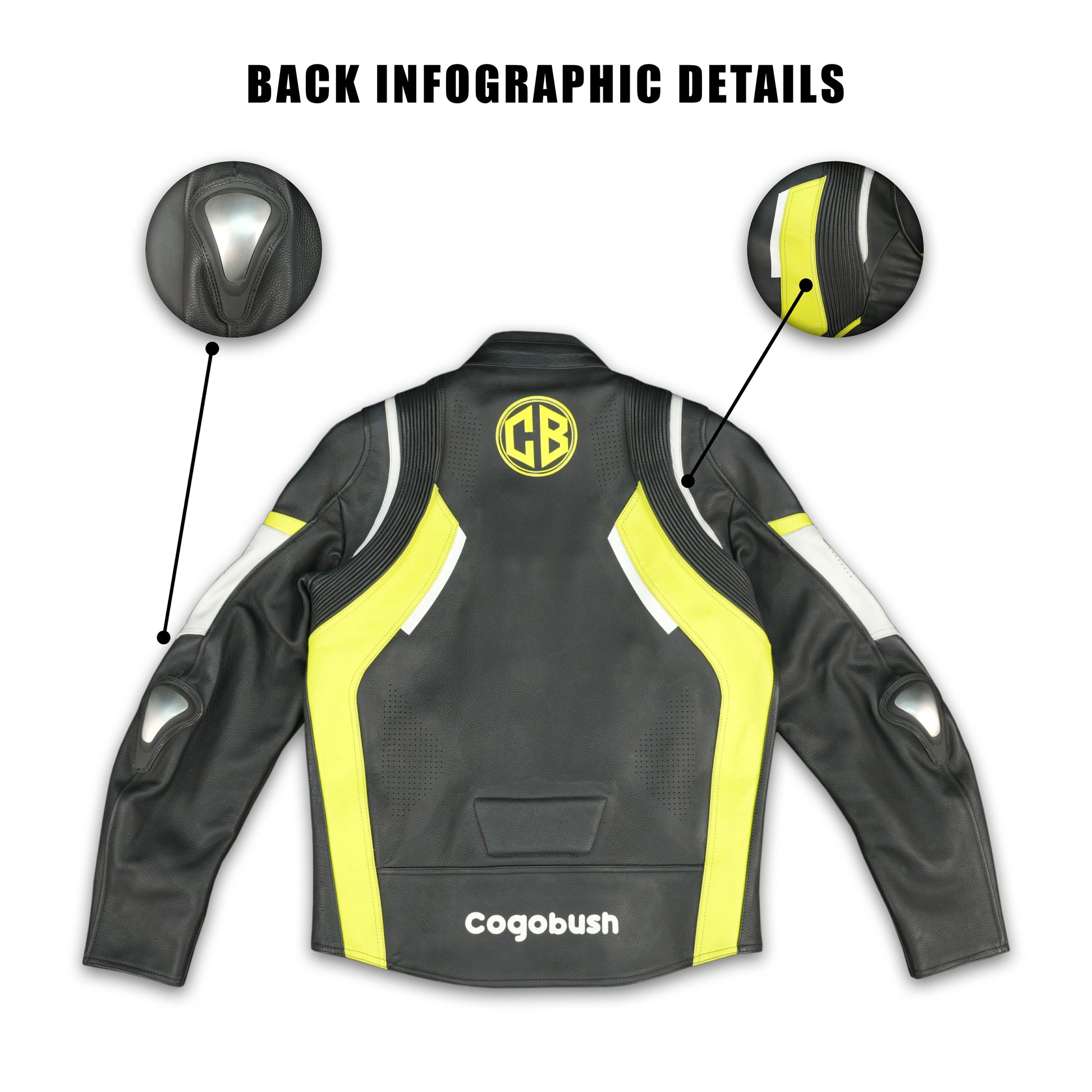 Cogobush CB Grey & Neon Yellow Leather Look Motorcycle Riding Jacket #Desiderio #MotorcycleJacket #LeatherLook #RidingGear #BikerStyle #MotorcycleApparel #ProtectiveGear #RiderStyle