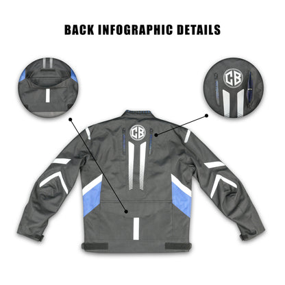 Cogobush CB Grey & Blue Mesh Motorcycle Riding Jacket with Armor Pockets & Reflective Safety
#Desiderio #MotorcycleJacket #MeshJacket #RidingGear #ReflectiveSafety #ArmorReady #BikerStyle #ProtectiveGear