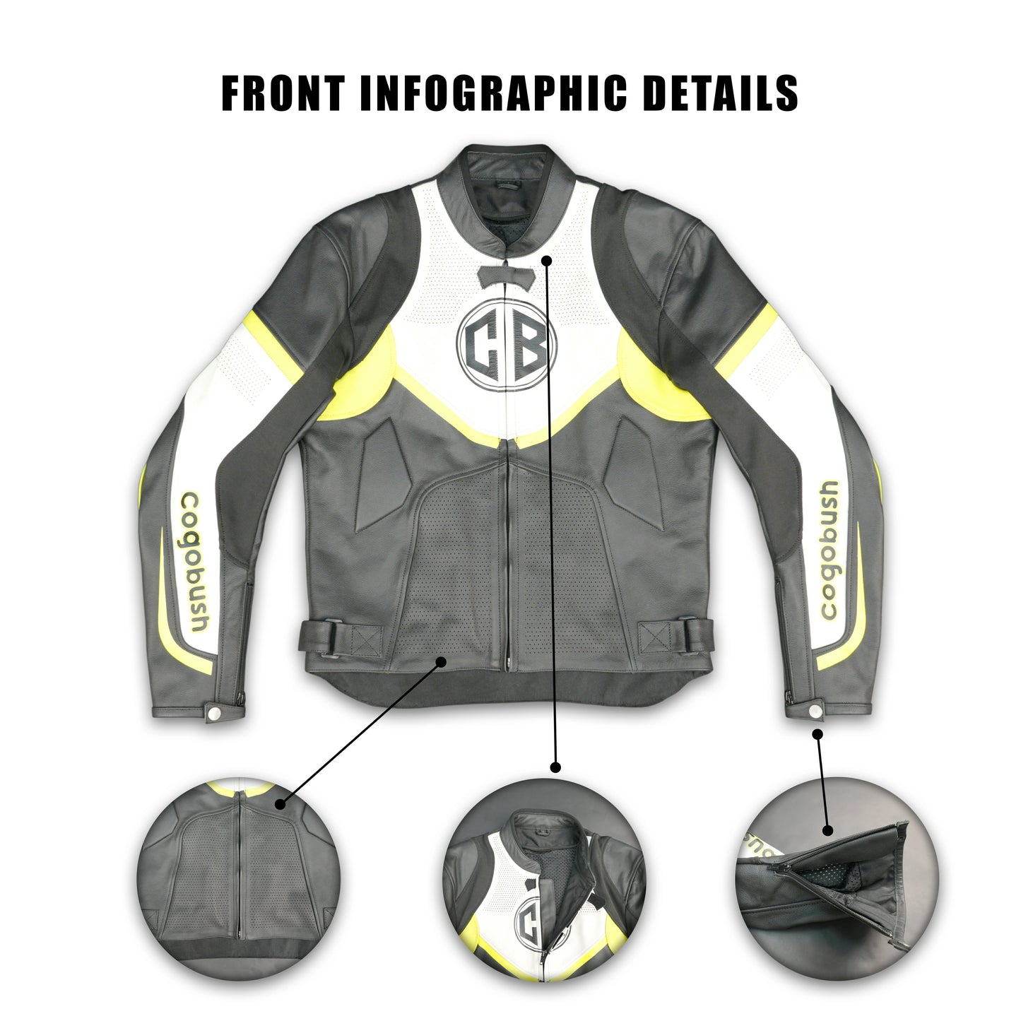 Cogobush CB Motorcycle Riding Jacket with Ventilation & Armor Pockets #Desiderio #MotorcycleJacket #RidingGear #ArmorReady #VentilatedJacket #BikerStyle #ProtectiveGear #MotorcycleApparel