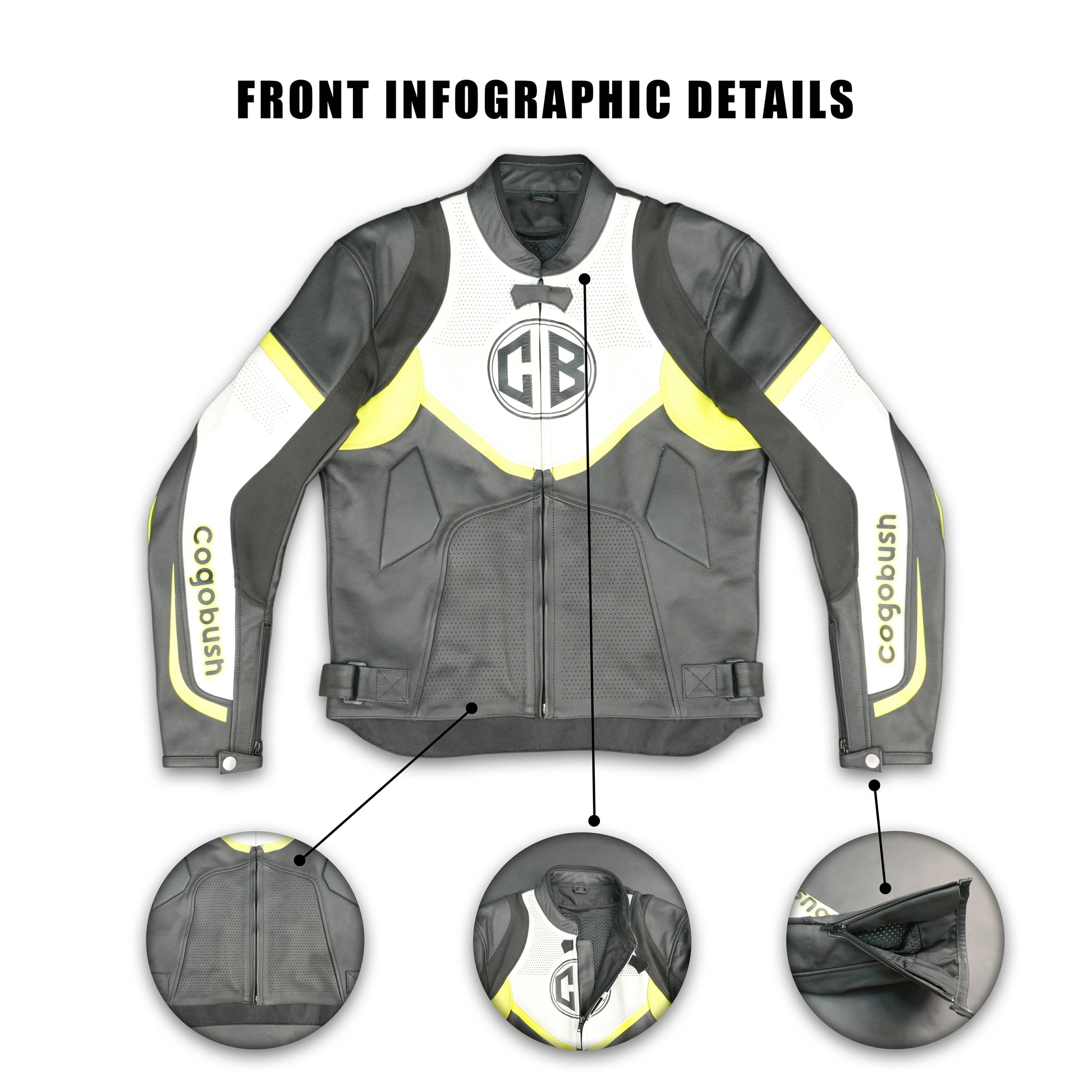 Cogobush CB Motorcycle Riding Jacket with Ventilation & Armor Pockets #Desiderio #MotorcycleJacket #RidingGear #ArmorReady #VentilatedJacket #BikerStyle #ProtectiveGear #MotorcycleApparel