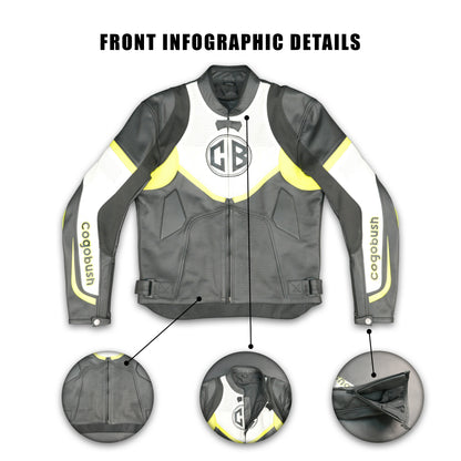 Cogobush CB Motorcycle Riding Jacket with Ventilation & Armor Pockets #Desiderio #MotorcycleJacket #RidingGear #ArmorReady #VentilatedJacket #BikerStyle #ProtectiveGear #MotorcycleApparel