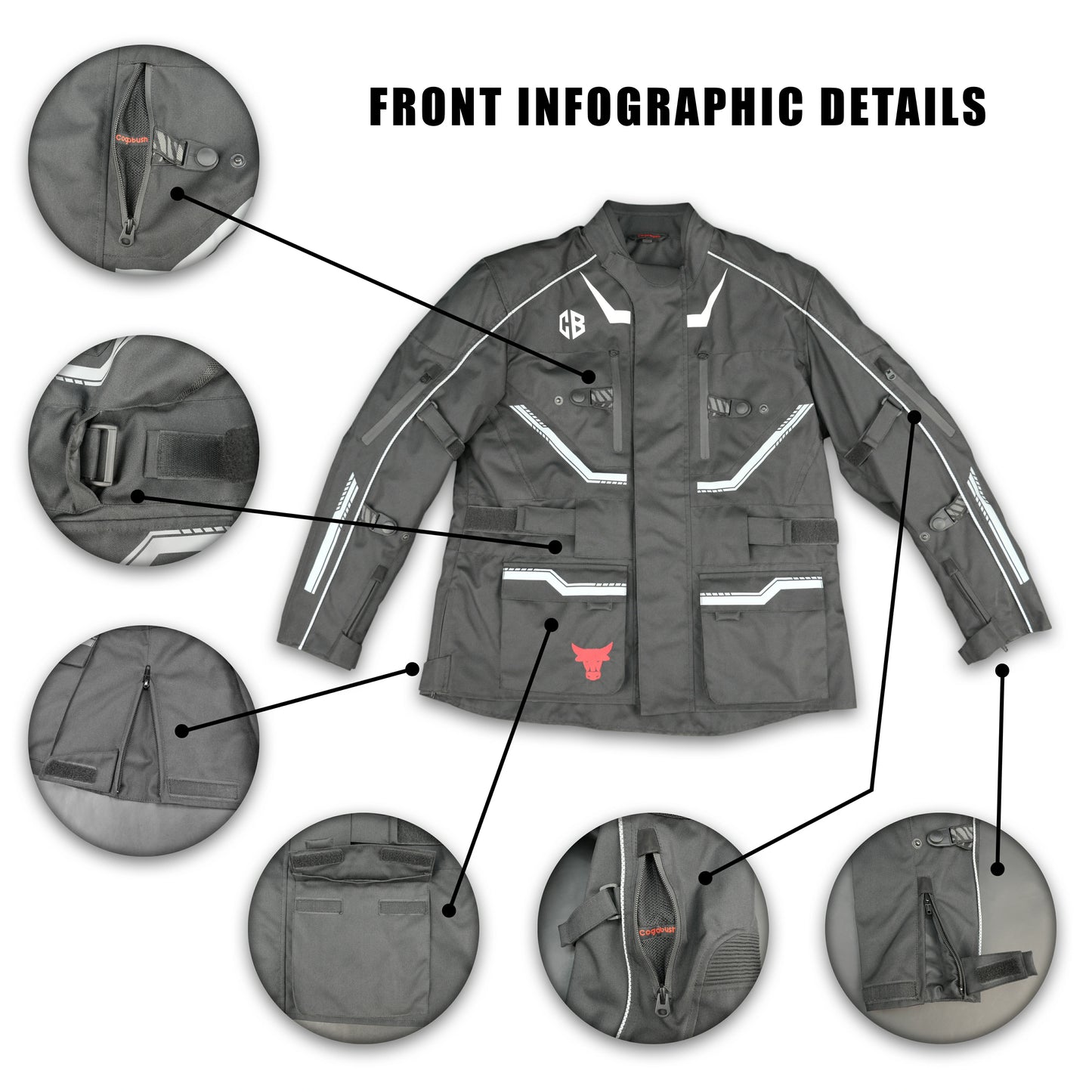 Cogobush Grey Tactical Adventure Motorcycle Riding Jacket
#Desiderio #MotorcycleJacket #AdventureRiding #TacticalJacket #RidingGear #BikerStyle #ProtectiveGear #MotorcycleApparel