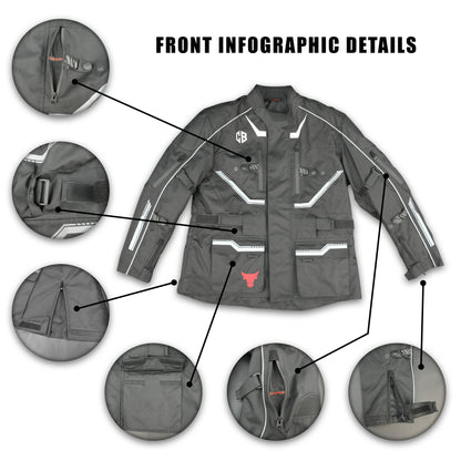 Cogobush Grey Tactical Adventure Motorcycle Riding Jacket
#Desiderio #MotorcycleJacket #AdventureRiding #TacticalJacket #RidingGear #BikerStyle #ProtectiveGear #MotorcycleApparel