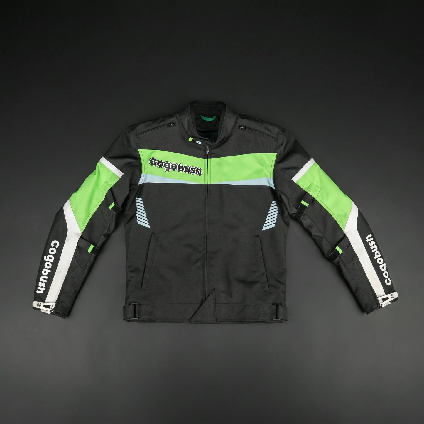 Cogobush Neon Green Motorcycle Riding Jacket with Ventilation & Armor Pockets #Desiderio #MotorcycleJacket #RidingGear #ArmorReady #VentilatedJacket #BikerStyle #SummerRiding #ProtectiveGear