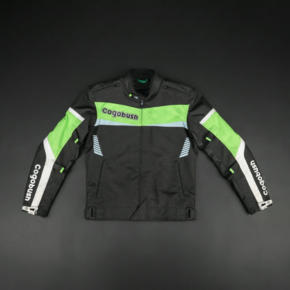 Cogobush Neon Green Motorcycle Riding Jacket with Ventilation & Armor Pockets #Desiderio #MotorcycleJacket #RidingGear #ArmorReady #VentilatedJacket #BikerStyle #SummerRiding #ProtectiveGear