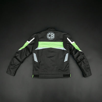 Cogobush Neon Green Motorcycle Riding Jacket with Ventilation & Armor Pockets #Desiderio #MotorcycleJacket #RidingGear #ArmorReady #VentilatedJacket #BikerStyle #SummerRiding #ProtectiveGear