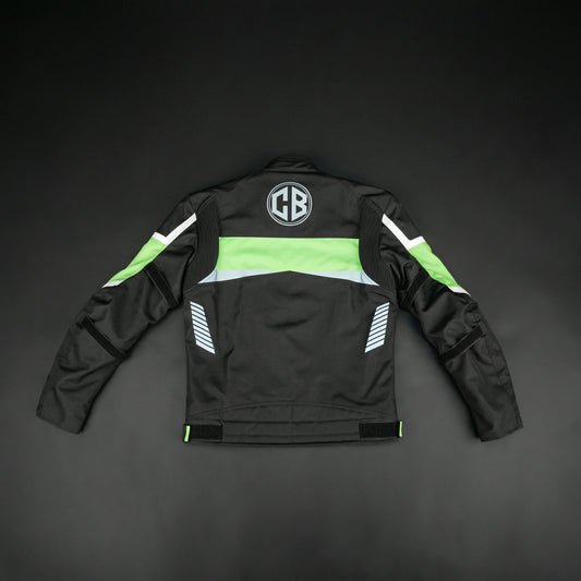Cogobush Neon Green Motorcycle Riding Jacket with Ventilation & Armor Pockets #Desiderio #MotorcycleJacket #RidingGear #ArmorReady #VentilatedJacket #BikerStyle #SummerRiding #ProtectiveGear