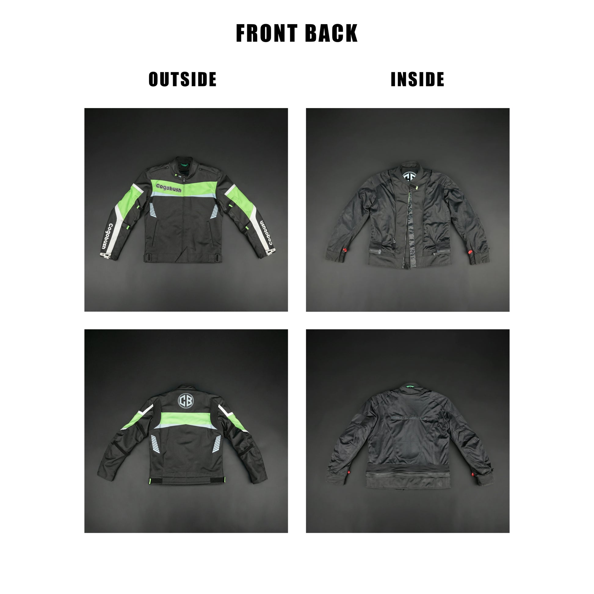 Cogobush Neon Green Motorcycle Riding Jacket with Ventilation & Armor Pockets #Desiderio #MotorcycleJacket #RidingGear #ArmorReady #VentilatedJacket #BikerStyle #SummerRiding #ProtectiveGear