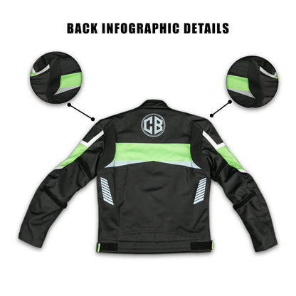 Cogobush Neon Green Motorcycle Riding Jacket with Ventilation & Armor Pockets #Desiderio #MotorcycleJacket #RidingGear #ArmorReady #VentilatedJacket #BikerStyle #SummerRiding #ProtectiveGear
