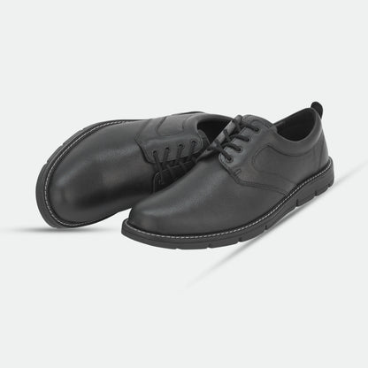 Genuine cow leather milled commute shoes with soft sheep lining, supportive Texon insole, and lightweight EVA sole