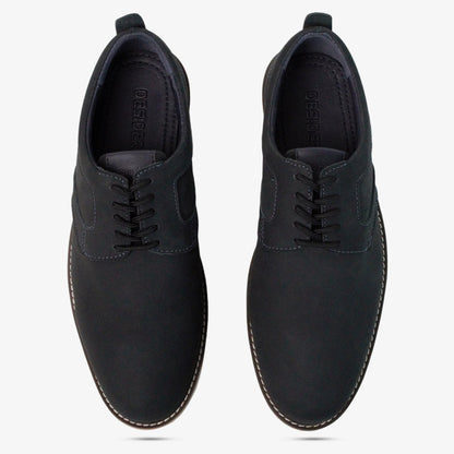 Gray genuine leather shoes with soft lining, cushioned insole, and lightweight EVA sole