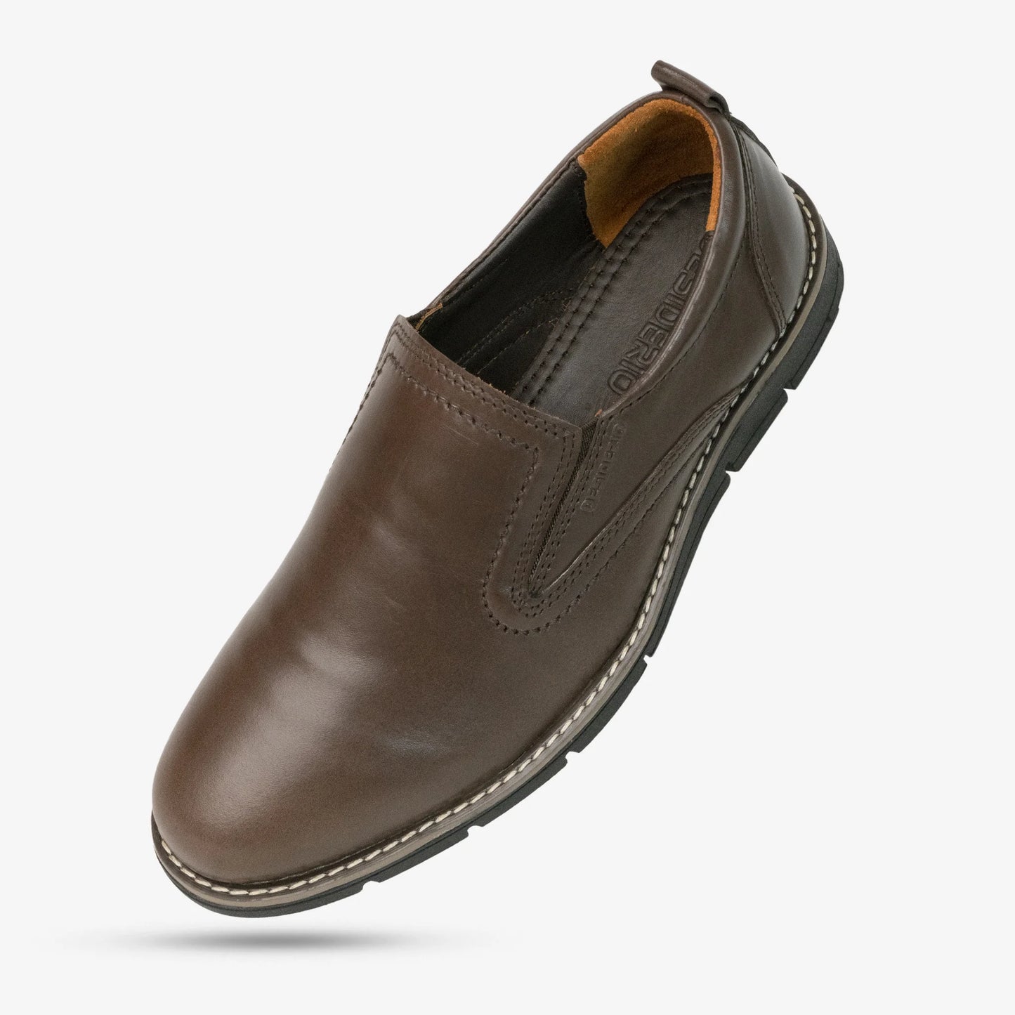 Pull-up cow leather loafers with soft sheep lining, Texon insole, and lightweight EVA sole for comfort, stability, and grip