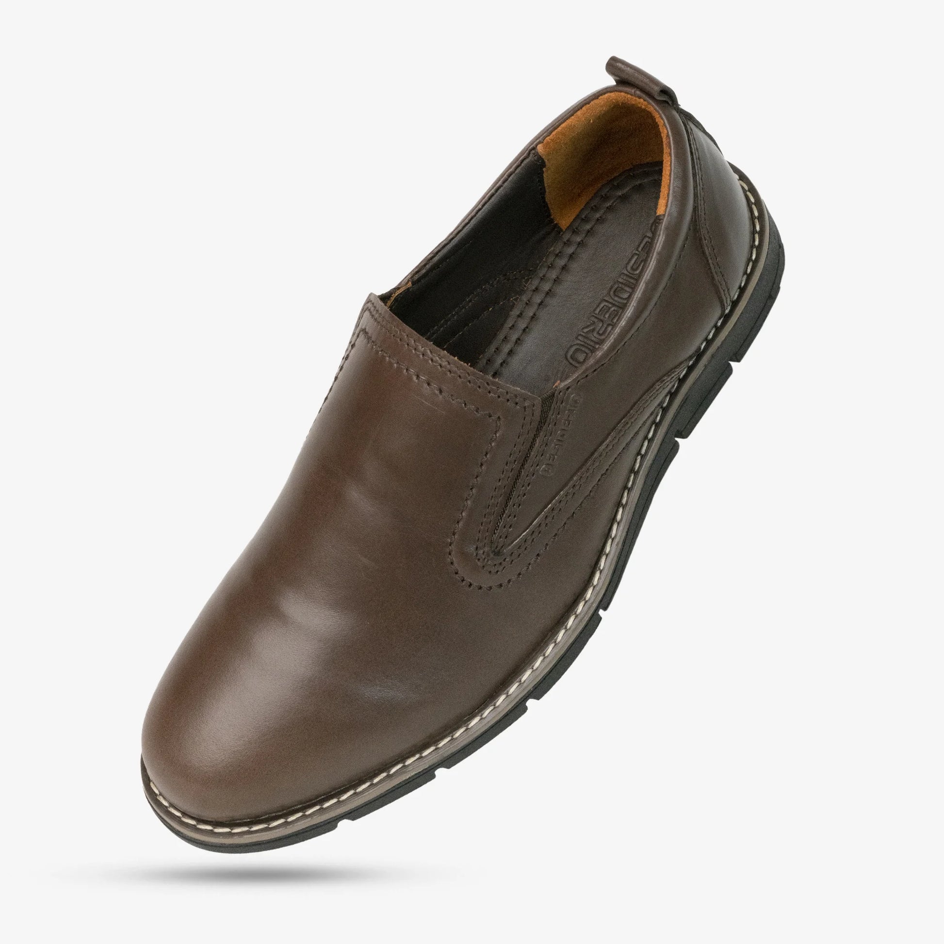 Pull-up cow leather loafers with soft sheep lining, Texon insole, and lightweight EVA sole for comfort, stability, and grip