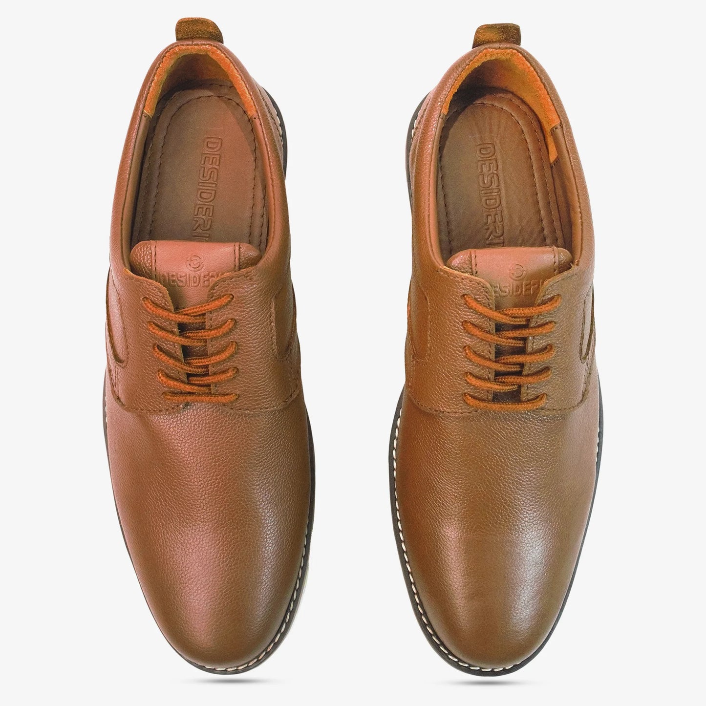 Genuine cow leather commute shoes with soft sheep lining, cushioned Texon insole, and lightweight EVA sole