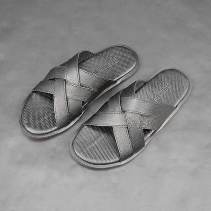 Black cow printed leather shoes with breathable goat leather lining, cushioned EVA insole for comfort, and durable TPR sole for grip and long-lasting wear.