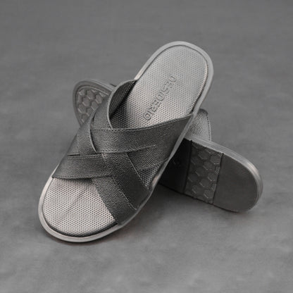 Black cow printed leather shoes with breathable goat leather lining, cushioned EVA insole for comfort, and durable TPR sole for grip and long-lasting wear.