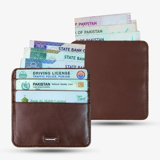 Genuine Leather Card Holder for Men – Brown #Desiderio #GenuineLeather #CardHolder #MensWallet #LeatherCardHolder #BrownWallet #MensAccessories #LeatherAccessories