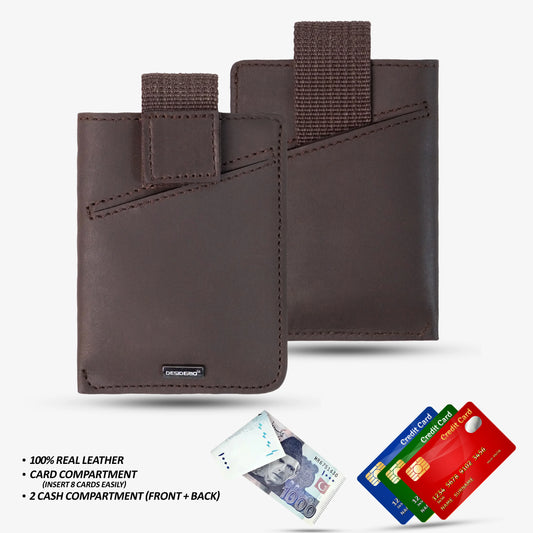 Genuine Leather Card Holder for Men – Dark Brown #Desiderio #GenuineLeather #CardHolder #MensWallet #LeatherCardHolder #DarkBrownWallet #MensAccessories #LeatherAccessories