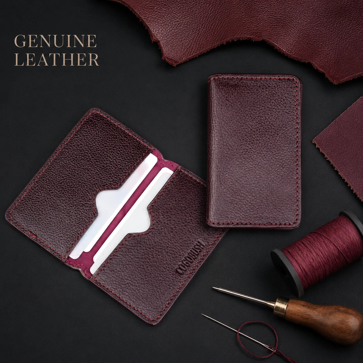 Genuine Leather Maroon Bifold Card Holder Wallet
#Desiderio #DesiderioWallets #GenuineLeather #LeatherWallet #BifoldWallet #MensAccessories #CardHolder #EverydayEssentials