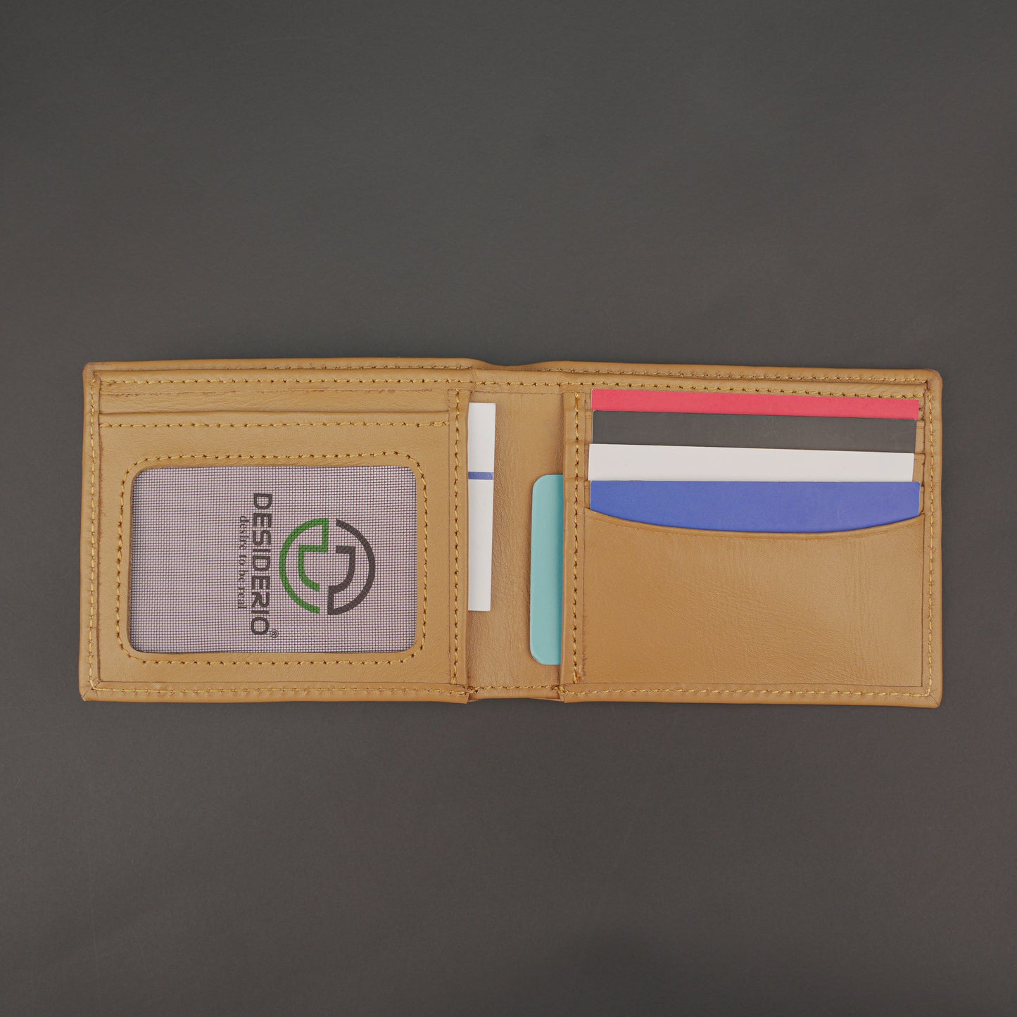 Genuine Leather Wallet for Men – Beige #Desiderio #LeatherWallet #MensWallet #GenuineLeather #BeigeWallet #MensAccessories
