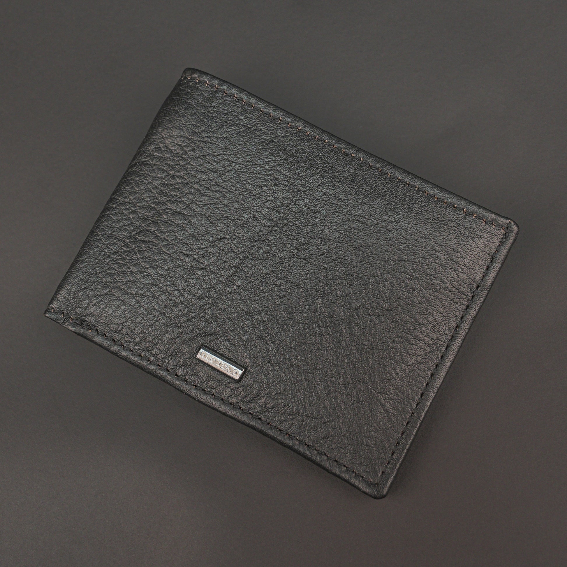 Genuine Leather Wallet for Men – Black #Desiderio #GenuineLeather #LeatherWallet #MensWallet #BlackWallet #BifoldWallet #MensAccessories