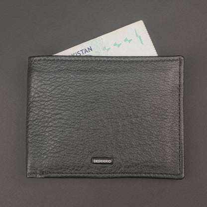 Genuine Leather Wallet for Men – Black #Desiderio #GenuineLeather #LeatherWallet #MensWallet #BlackWallet #BifoldWallet #MensAccessories