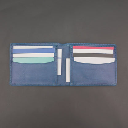 Genuine Leather Wallet for Men – Blue #Desiderio #LeatherWallet #MensWallet #GenuineLeather #BlueWallet #MensAccessories