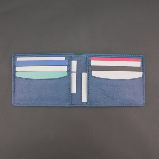Genuine Leather Wallet for Men – Blue #Desiderio #LeatherWallet #MensWallet #GenuineLeather #BlueWallet #MensAccessories
