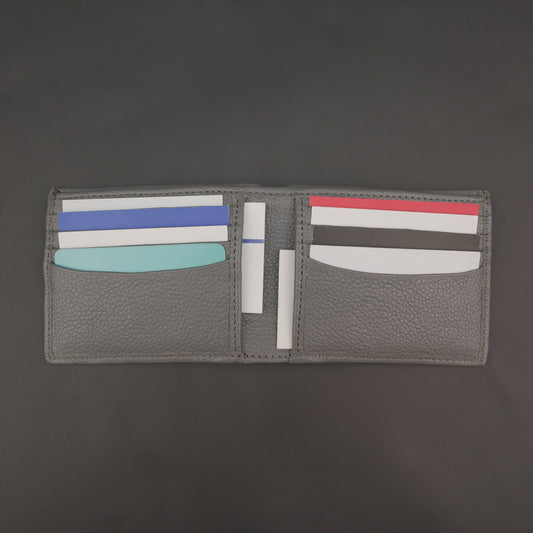 Genuine Leather Wallet for Men – Grey #Desiderio #LeatherWallet #MensWallet #GenuineLeather #GreyWallet #MensAccessories