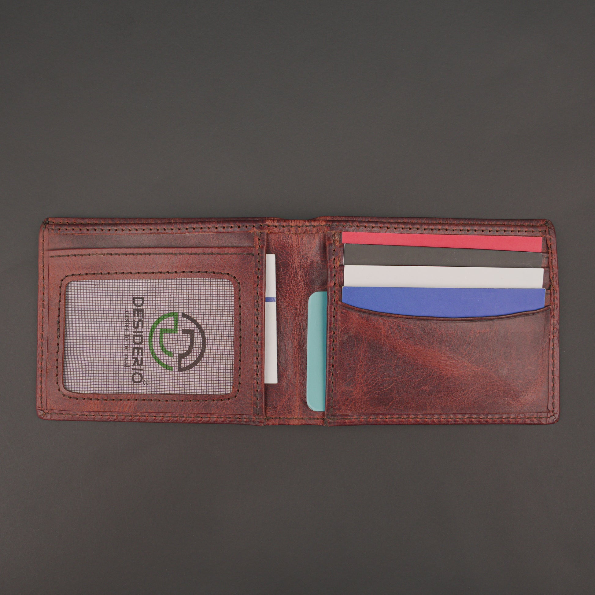 Genuine Leather Wallet for Men – Maroon #Desiderio #LeatherWallet #MensWallet #GenuineLeather #MaroonWallet #MensAccessories
