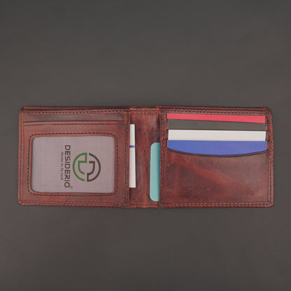 Genuine Leather Wallet for Men – Maroon #Desiderio #LeatherWallet #MensWallet #GenuineLeather #MaroonWallet #MensAccessories