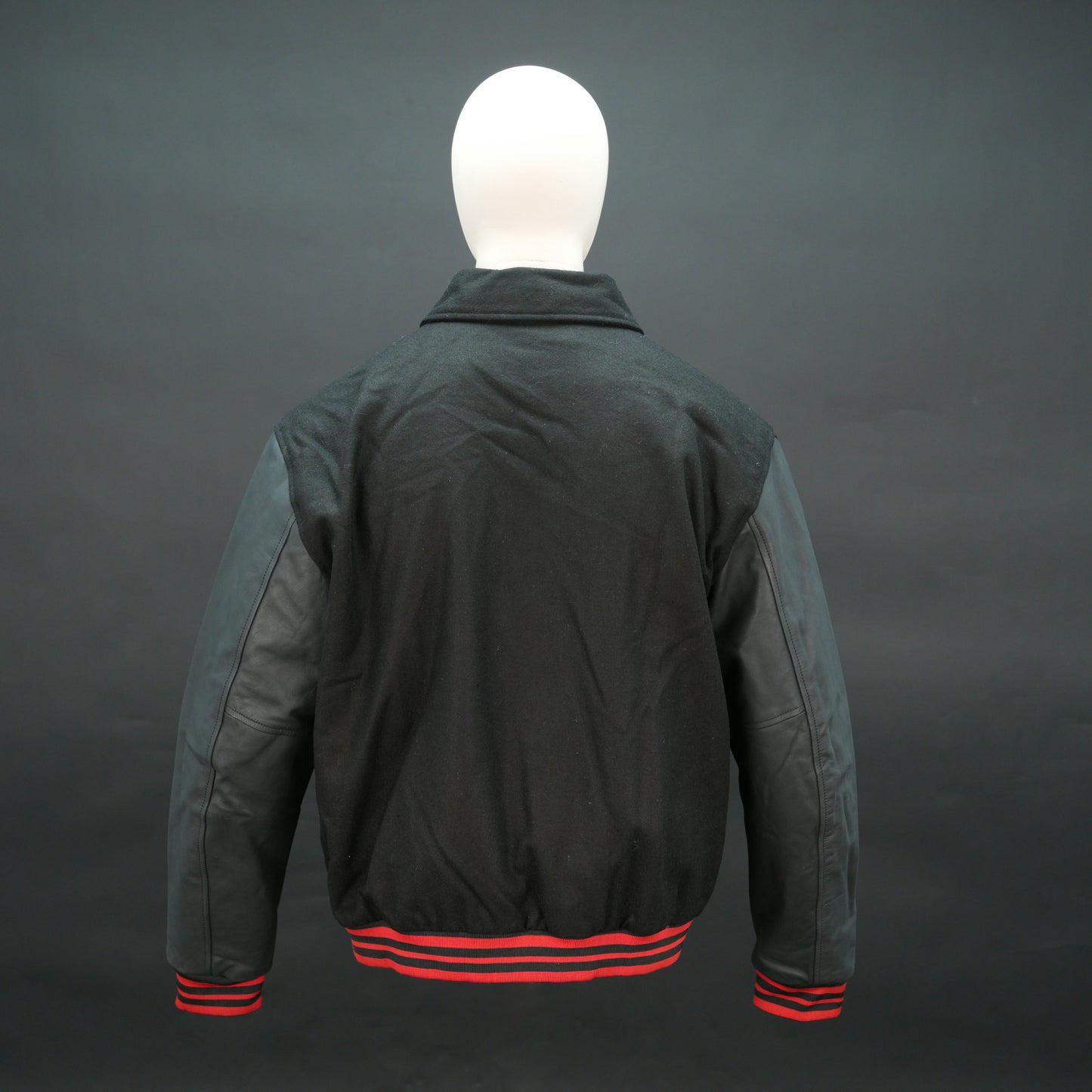 Mens Black Varsity Jacket with Leather - Button Up Letterman Jacket
#Desiderio #VarsityJacket #LettermanJacket #MensJacket #LeatherJacket