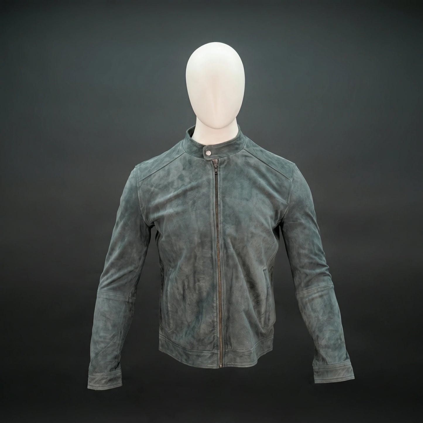 Mens Forest Suede Bomber Jacket - Zip-Up Mandarin Collar Jacket
#Desiderio #SuedeJacket #BomberJacket #MensJacket #FashionOuterwear