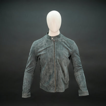 Mens Forest Suede Bomber Jacket - Zip-Up Mandarin Collar Jacket
#Desiderio #SuedeJacket #BomberJacket #MensJacket #FashionOuterwear