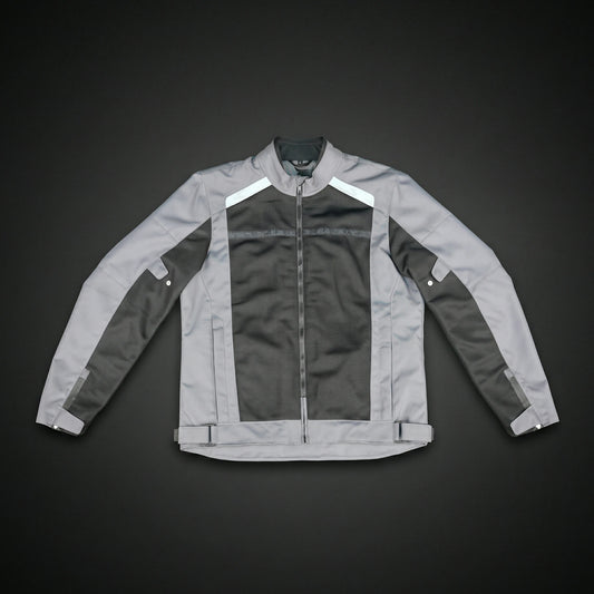 Men's Grey & Black Mesh Motorcycle Riding Jacket - Breathable Summer Bike Jacket with Reflective Strips
#Desiderio #MotorcycleJacket #RidingGear #MeshJacket #SummerRiding #BikerStyle #ProtectiveGear #ReflectiveJacket