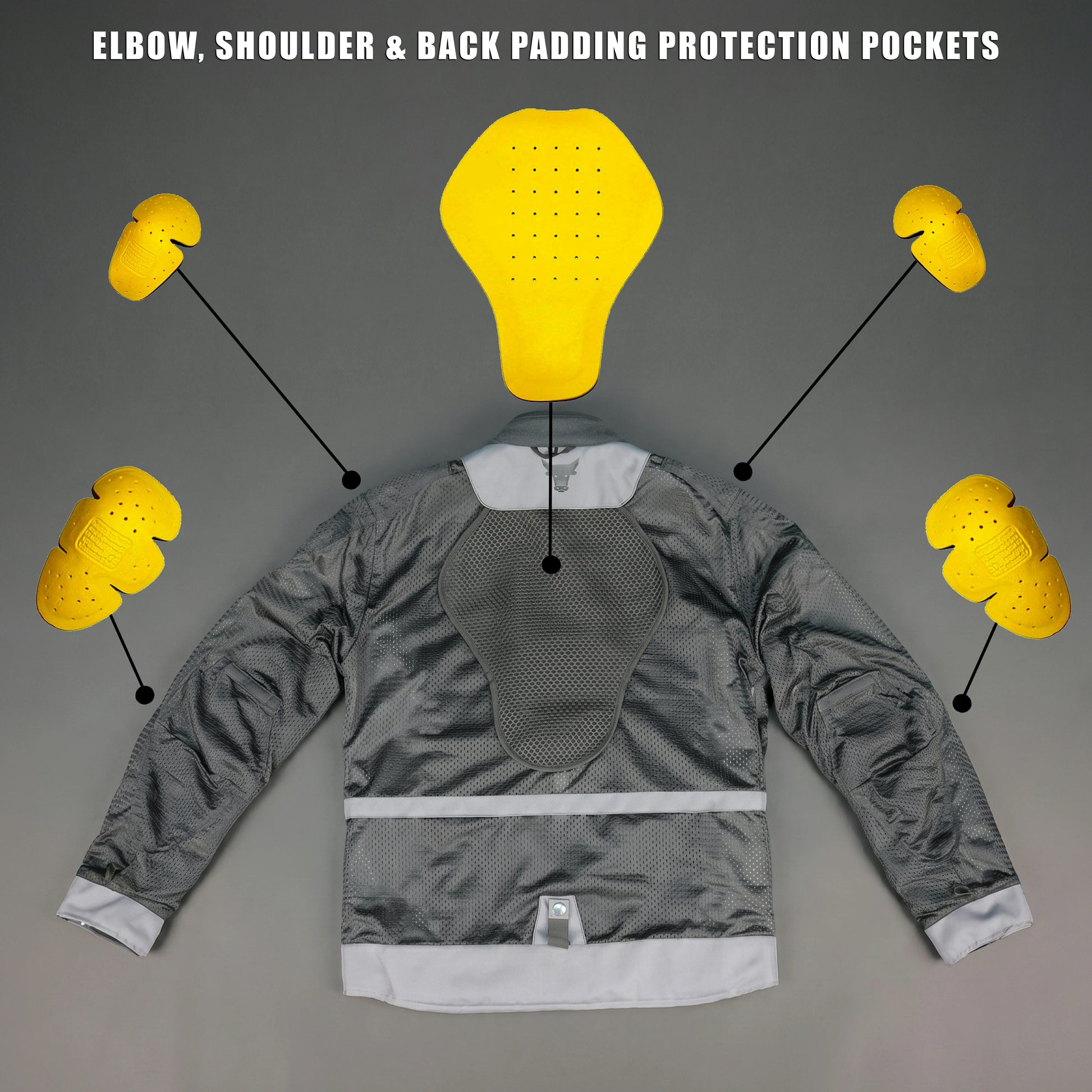 Men's Grey & Black Mesh Motorcycle Riding Jacket - Breathable Summer Bike Jacket with Reflective Strips
#Desiderio #MotorcycleJacket #RidingGear #MeshJacket #SummerRiding #BikerStyle #ProtectiveGear #ReflectiveJacket