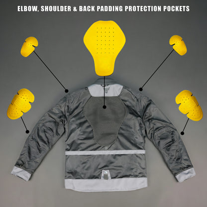 Men's Grey & Black Mesh Motorcycle Riding Jacket - Breathable Summer Bike Jacket with Reflective Strips
#Desiderio #MotorcycleJacket #RidingGear #MeshJacket #SummerRiding #BikerStyle #ProtectiveGear #ReflectiveJacket