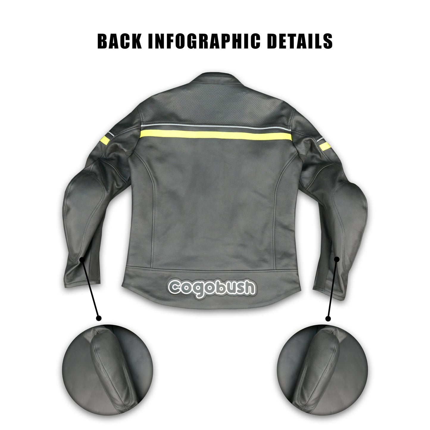 Men's Grey Leather Mesh Motorcycle Jacket with Yellow Reflective Strips - Premium Safety Riding Jacket #Desiderio #MotorcycleJacket #LeatherJacket #RidingGear #BikerStyle #GenuineLeather #SafetyRiding #MensFashion