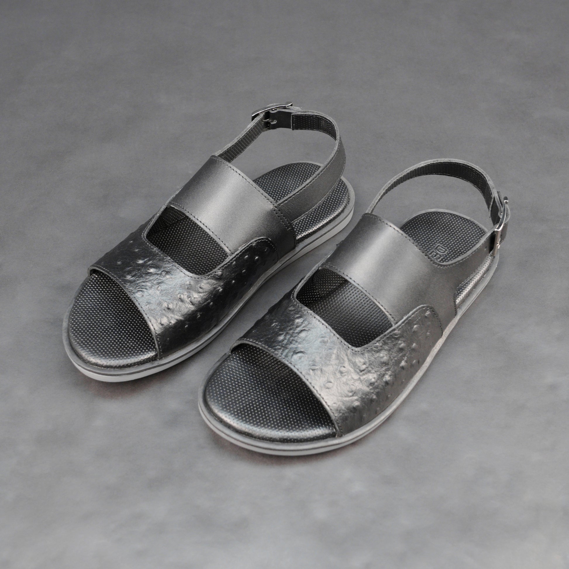 Cow printed leather shoes with goat leather lining, cushioned leather and EVA insole, and durable TPR sole for comfort, support, and traction.