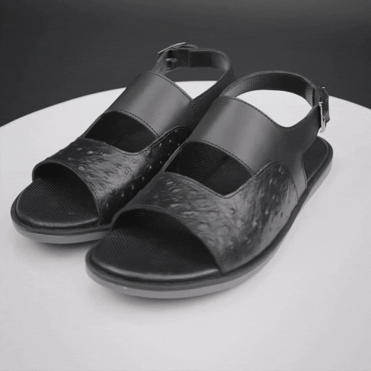 Cow printed leather shoes with goat leather lining, cushioned leather and EVA insole, and durable TPR sole for comfort, support, and traction.
