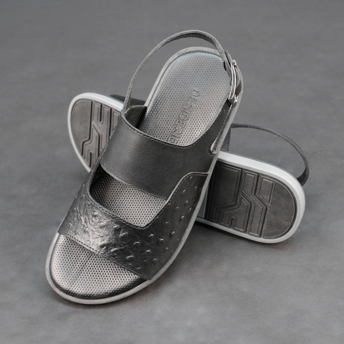 Cow printed leather shoes with goat leather lining, cushioned leather and EVA insole, and durable TPR sole for comfort, support, and traction.