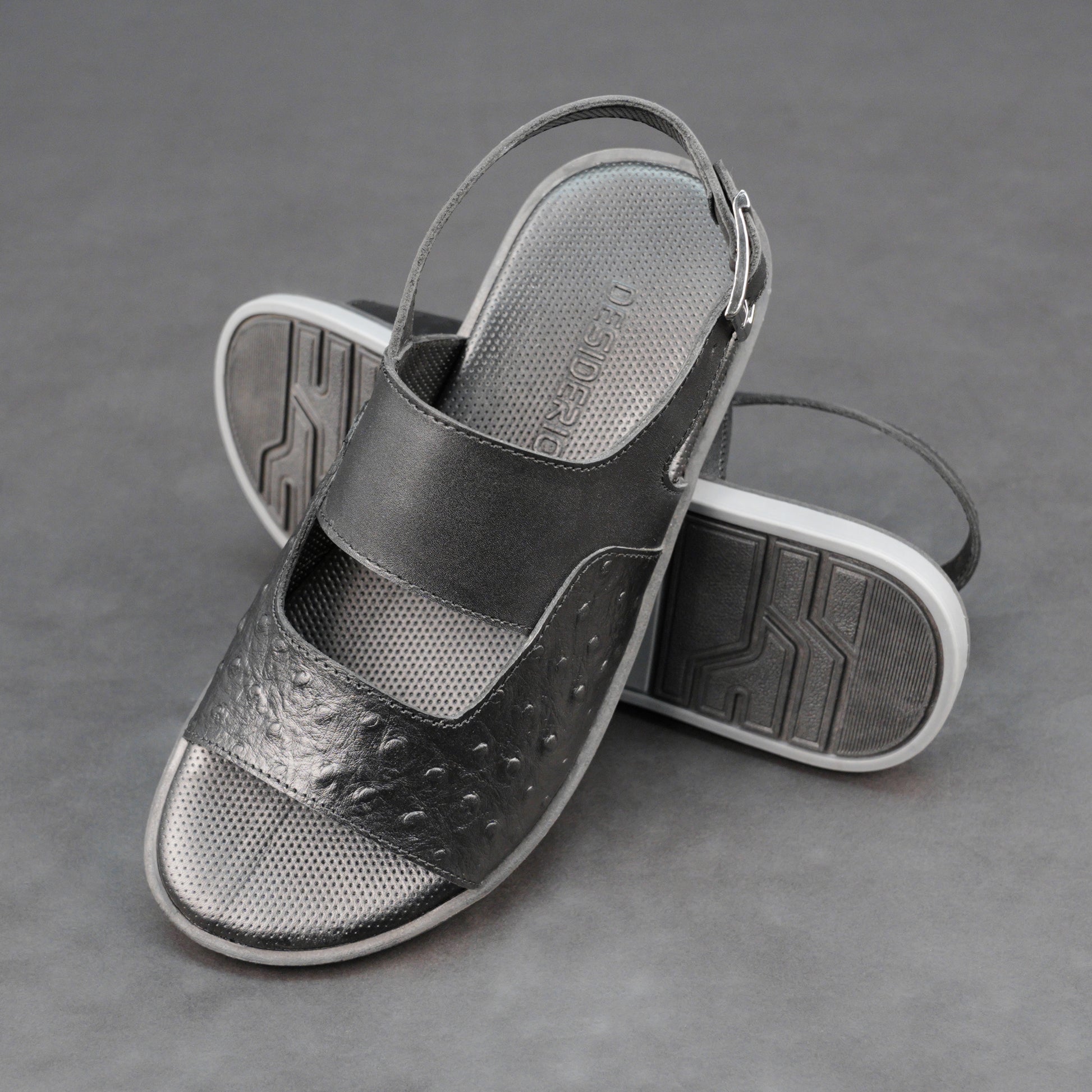 Cow printed leather shoes with goat leather lining, cushioned leather and EVA insole, and durable TPR sole for comfort, support, and traction.
