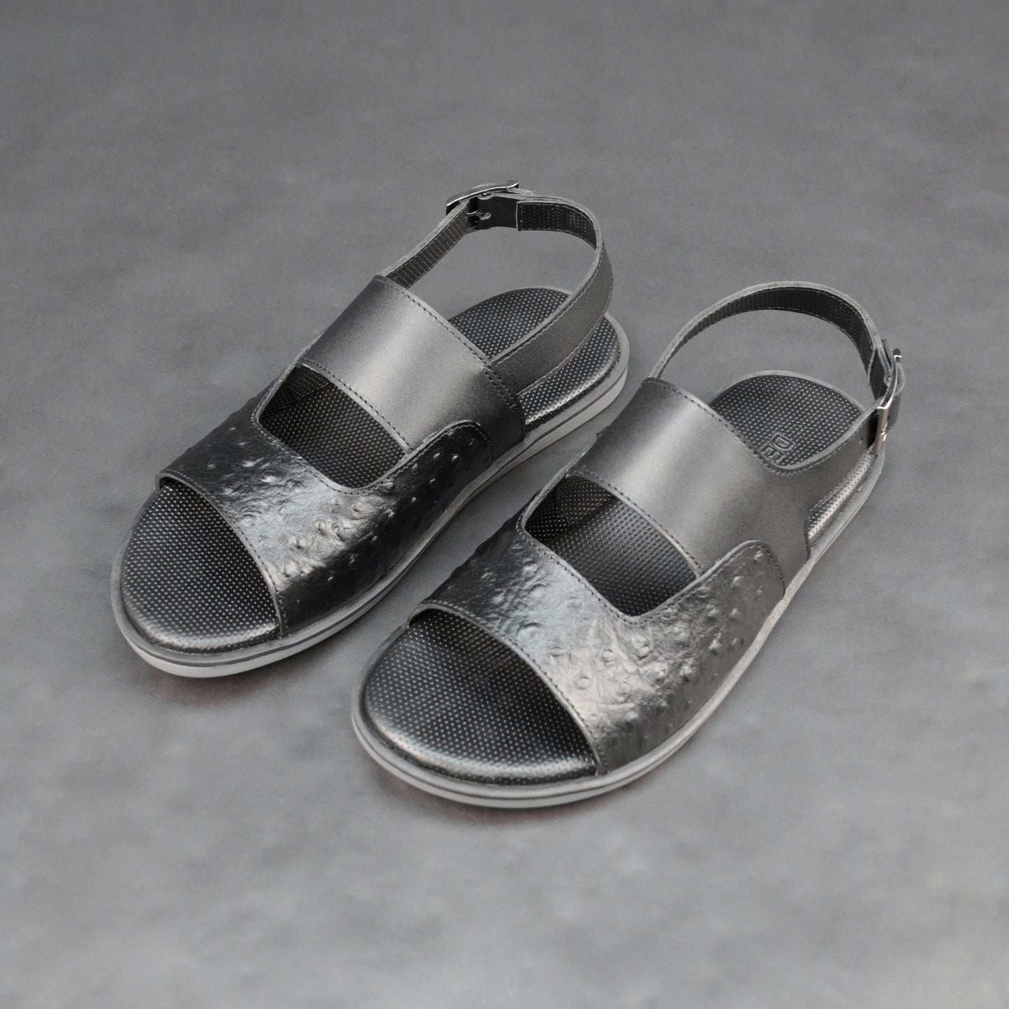 Ostrich Leather Sandal #Desiderio #DesiderioShoes #LeatherSandals #OstrichLeather #MensSandals #MensFootwear #PremiumLeather #CasualFootwear
