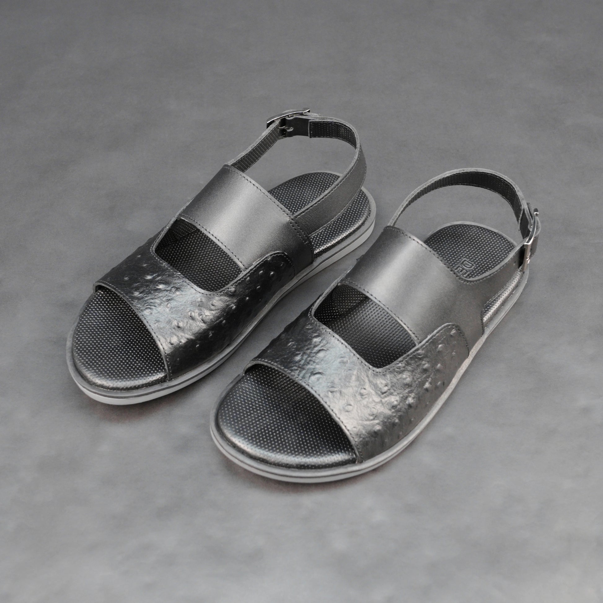Ostrich Leather Sandal #Desiderio #DesiderioShoes #LeatherSandals #OstrichLeather #MensSandals #MensFootwear #PremiumLeather #CasualFootwear