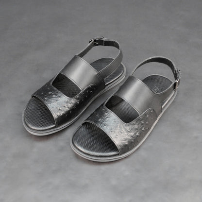 Ostrich Leather Sandal #Desiderio #DesiderioShoes #LeatherSandals #OstrichLeather #MensSandals #MensFootwear #PremiumLeather #CasualFootwear