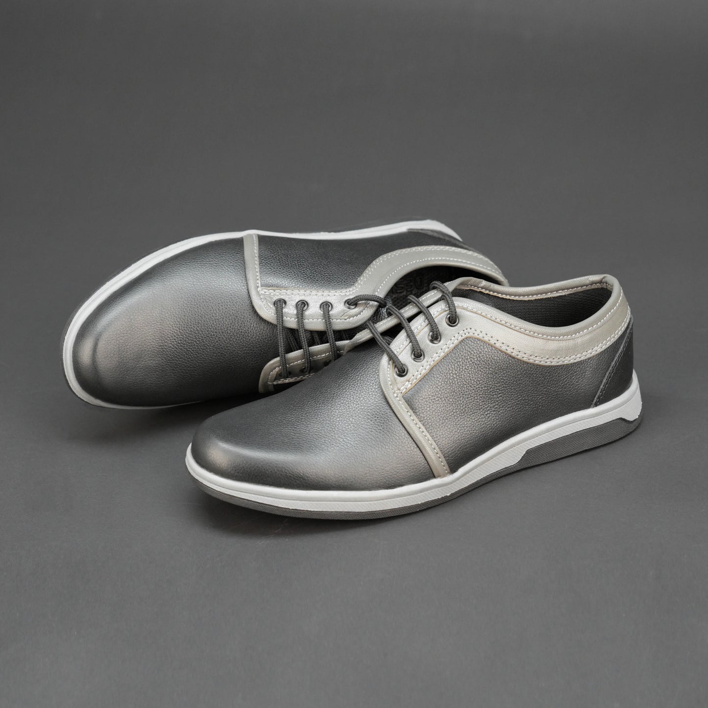 Black cow Chalsia leather shoes with breathable mesh lining and TPR sole for everyday comfort, grip, and durability