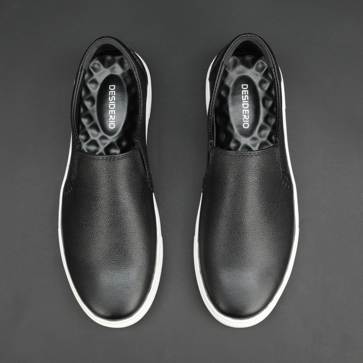 Black cow Chelsia leather shoes with sheep leather lining and TPR sole for comfort and durability
