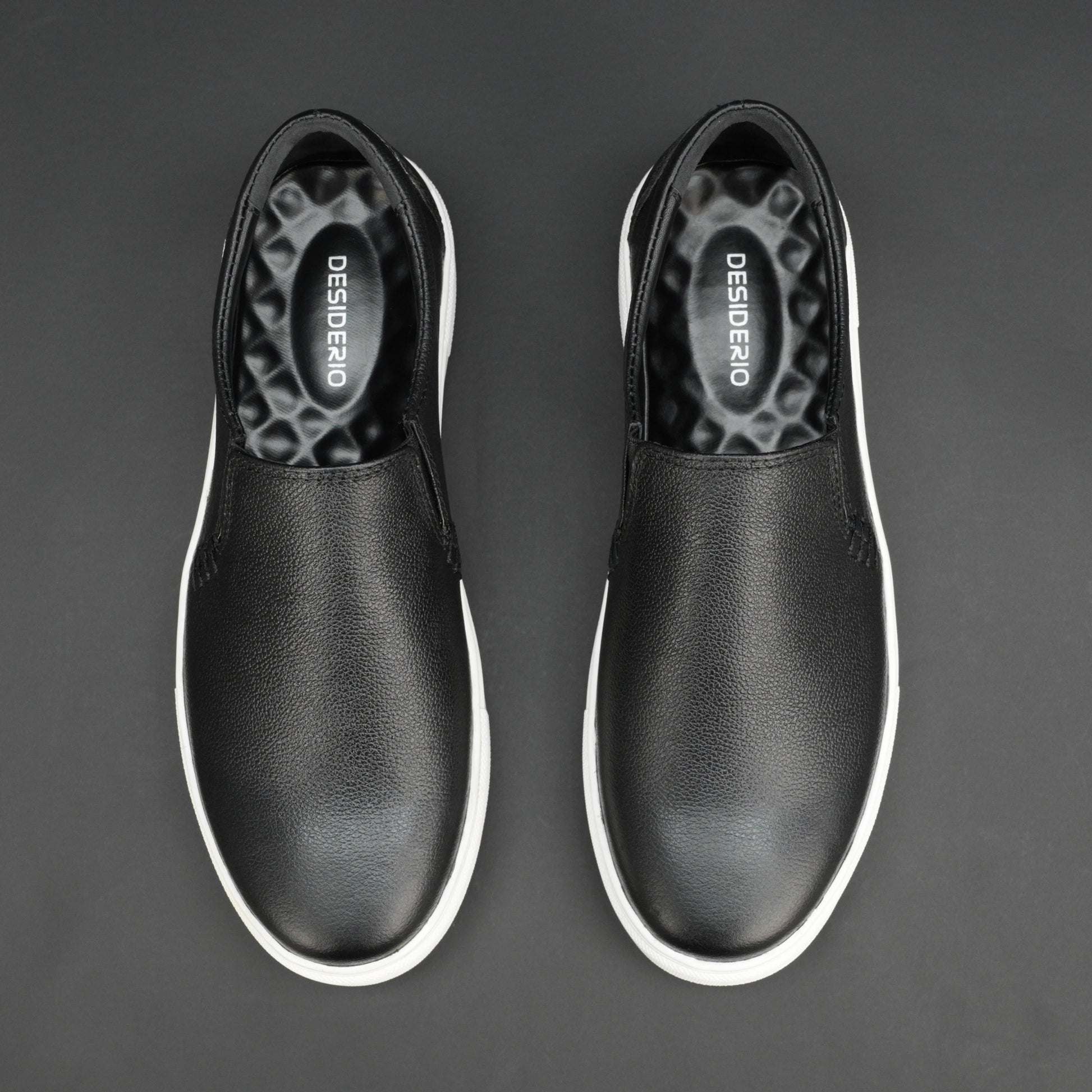 Black cow Chelsia leather shoes with sheep leather lining and TPR sole for comfort and durability