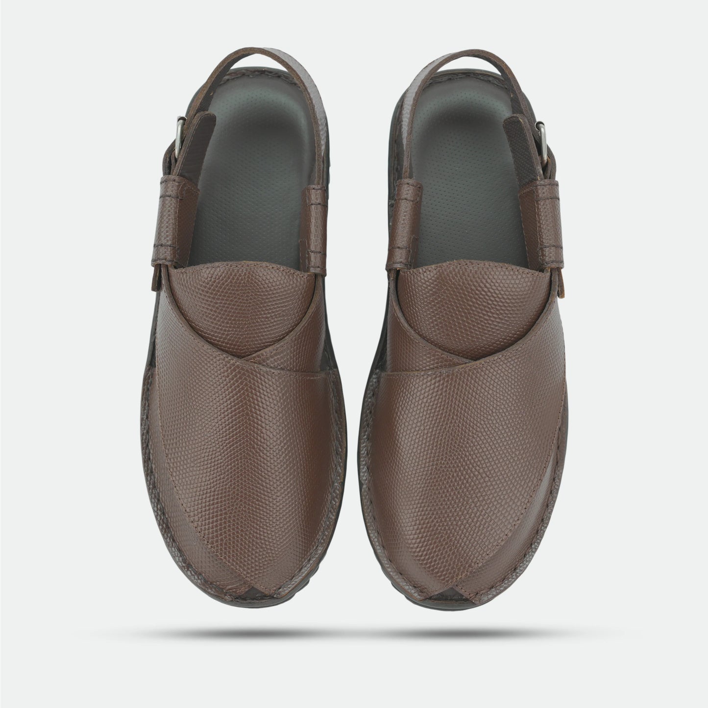 Brown handmade genuine leather Peshawari with classic style, comfort, and durable everyday wear